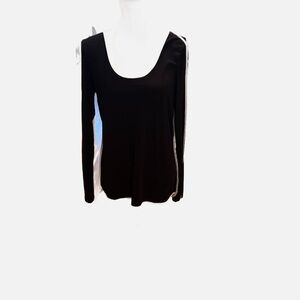 Philosophy.  Long sleeved tee/black with white trim size large